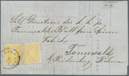Österreich: 1858/59: 2 Kreuzer Gelb, Type II, Mit Kleinem Gelben Andreas-Kreuz Auf Kompletter Drucks - Unused Stamps