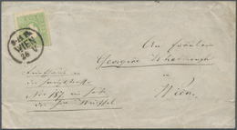 Österreich: 1858/1859, 3 Kr. Schwarz Und 3 Kr. Grün, Je Als Einzelfrankatur Auf Ortsbrief Von WIEN A - Ungebraucht