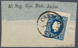 Österreich: 1858, (1,05 Kreuzer/Soldi) Tiefdunkelblau Zeitungsmarke, Type I, Allseits Breitrandig, F - Ongebruikt
