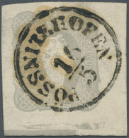 Österreich: 1861, (1,05 Kreuzer) Hellgrau Zeitungsmarke, Rechtes Unteres Eckrandstück (5,5 : 5 Mm), - Neufs