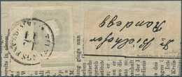 Österreich: 1861, (1,05 Kreuzer) Hellgrau Zeitungsmarke, Linkes Unteres Eckrandstück (11,5 : 9 Mm), - Ungebraucht