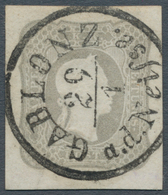 Österreich: 1861, (1,05 Kreuzer) Grau Zeitungsmarke, Mit Kräftiger Kopfprägung, Allseits Breitrandig - Ungebraucht