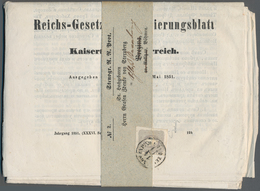 Österreich: 1861, (1,05 Kreuzer) Grauviolett Zeitungsmarke, Allseits Breitrandig, übergehend Entwert - Ongebruikt