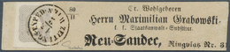 Österreich: 1861, (1,05 Kreuzer) Grauviolett Zeitungsmarke, Prägefrisch, Allseits Voll- Bis überrand - Ongebruikt