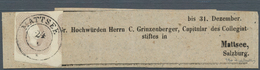 Österreich: 1861, (1,05 Kreuzer) Bräunlichlila Zeitungsmarke, Prägefrisch, Rechts Und Oben Noch Voll - Ongebruikt