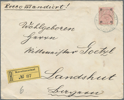 Österreich: 1890, 12 Kr In MiF Mit Zwei Waager. Paaren Rückseitig Auf R-Brief Von Karolinenthal Nach - Ongebruikt