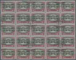 Österreich: 1908, Jubiläumsausgabe, 2 Kr. Auf Grauem Tiefdruckpapier, 25er-Block (minim Angetrennt, - Nuevos