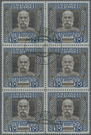 Österreich: 1908, Jubiläumsausgabe, 10 Kr. Auf Grauem Tiefdruckpapier, 6er-Block (minimal Angetrennt - Ongebruikt