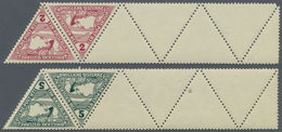 Österreich: 1916, 2 Und 5 H Merkur Dreiecksmarken Jeweils Im Paar Mit Anhängend Vollständigem 4½-Lee - Ongebruikt