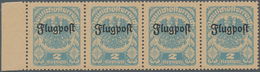 Österreich: 1922, Nicht Verausgabter Wert 2 Kr Mittelgrünlichblau Mit Audruck „Flugpost” Im Viererst - Ongebruikt