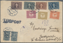 Österreich: 1923. Flugpostbrief Nach Budapest, Mit Allen (mit Ausnahme Des 400 K Wertes) Der 1923 Fl - Nuevos