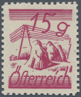 Österreich: 1925, Freimarken, 15 Gr. Als Farbprobe In Karminlila Auf Ungummiertem Papier. Fotoattest - Unused Stamps