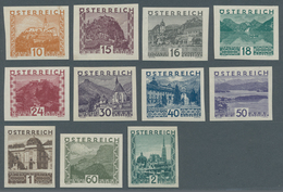 Österreich: 1929, Landschaften Ungezähnt, Bis Auf Die Später Verausgabte Mi.Nr. 505 Komplett Alle 11 - Unused Stamps