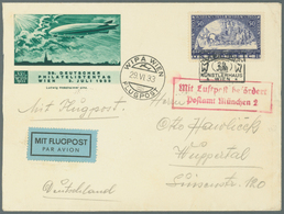 Österreich: 1933 (29.6.), WIPA-Umschlag (Zeppelin) Mit WIPA-glatt Mit So.-Stpl. 'WIPA 1933 KÜNSTLERH - Ungebraucht