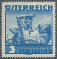 Österreich: 1934, Freimarken "Trachten", 3 Sch. "Ländliche Arbeit", Zehn Gezähnte Offsetdruck-Probed - Nuovi