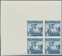 Österreich: 1934, Freimarken "Trachten", 3 Sch. "Ländliche Arbeit", Ungezähnter Offsetdruck-Probedru - Ungebraucht