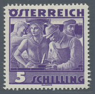 Österreich: 1934, Freimarken "Trachten", 5 Sch. "Städtische Arbeit", Sechs Gezähnte Buchdruck-Probed - Unused Stamps