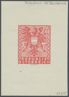 Österreich: 1945, Freimarken "Wappen, 24 Pfg. Als Probedruck In Orangerot, Ungezähnter Einzelabzug A - Nuevos