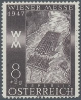 Österreich: 1947, 8 Gr. + 2 Gr. "Frühjahrsmesse", Vier Farbproben In Violettbraun, Gelblichbraun, St - Ungebraucht