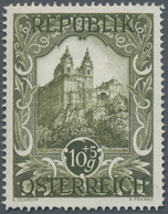 Österreich: 1947, 10 Gr. + 5 Gr. "Kunstausstellung", 18 Verschiedene Farbproben In Linienzähnung 14½ - Unused Stamps