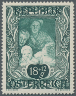 Österreich: 1947, 18 Gr. + 12 Gr. "Kunstausstellung", 22 Verschiedene Farbproben In Linienzähnung 14 - Unused Stamps