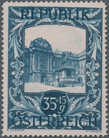 Österreich: 1947, 35 Gr. + 15 Gr. "Kunstausstellung", 18 (meist) Verschiedene Farbproben In Linienzä - Unused Stamps