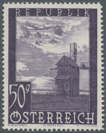 Österreich: 1947, Flugpost, Komplette Serie Von Sieben Werten Je Als Probedruck In Abweichenden Farb - Unused Stamps