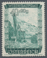 Österreich: 1948, 40 Gr. + 20 Gr. "Wiederaufbau", 18 (meist) Verschiedene Farbproben In Linienzähnun - Unused Stamps