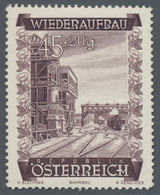 Österreich: 1948, 45 Gr. + 20 Gr. "Wiederaufbau", 11 Verschiedene Farbproben In Linienzähnung 14½, O - Nuevos