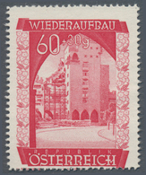 Österreich: 1948, 60 Gr. + 30 Gr. "Wiederaufbau", 14 (meist) Verschiedene Farbproben In Linienzähnun - Unused Stamps