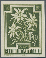 Österreich: 1948, 1.40 S Edelweiß Für Den Anti-Tuberkulose-Fonds, Nur Stichtiefdruck Ungezähnt Ohne - Unused Stamps