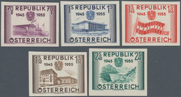 Österreich: 1955, 70 G Bis 2.40 S Unabhängigkeit Ungezähnt, Alle Fünf Werte Tadellos Postfrisch Und - Ungebraucht