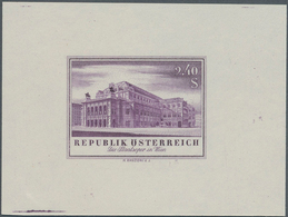 Österreich: 1955, 2.40 Sch. "Staatsoper", Einzelabzug In Rotviolett Auf Ungummiertem Papier, Unsigni - Ungebraucht