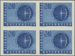 Österreich: 1956. Weltkraftkonferenz, Mit Der Abart "Ungezähnt" Im Postfrischen 4er-Block. FA Turin, - Ungebraucht