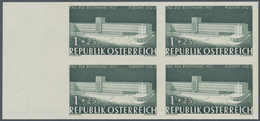 Österreich: 1957. Tag Der Briefmarke, Mit Der Abart "Ungezähnt" Im Postfrischen 4er-Block Vom Linken - Ungebraucht