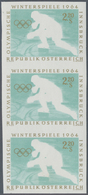 Österreich: 1963, Olympische Winterspiele Innsbruck '64, 2.20 Sch. Eishockey Mit Abart "Farbe Schwar - Ungebraucht