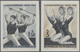 Österreich: 1965, Gymnaestrada, Beide Werte Ungezähnt, Postfrisch. Mi. 2.500,- €. - Ungebraucht
