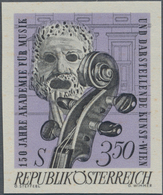 Österreich: 1967, 3.50 Sch. Musik- Und Kunstakademie Ungezähnt, Postfrisch. Mi. 1.500,- €. - Neufs
