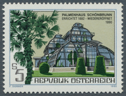 Österreich: 1990. Wiedereröffnung Des Palmenhauses Schönbrunn "Palmenhaus" Mit Der Abart "Hintergrun - Neufs