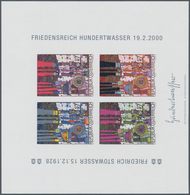 Österreich: 2000. Blockausgabe "Tod Von Friedensreich Hundertwasser" Mit Der Abart "UNGEZÄHNT". Post - Ongebruikt