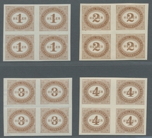 Österreich - Portomarken: 1899, 1 H.-100 H. Geschnitten, Komplette Serie In 4er-Blocks (6 H. Zwei Ma - Strafport