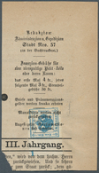 Österreich - Zeitungsstempelmarken: 1858/1859, 1 Kreuzer Blau, Type II A, Linkes Randstück (13 Mm) M - Giornali