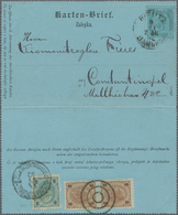 Österreichische Post In Der Levante: 1892, INCOMING MAIL: Österreich, 3 Kr Grün Zweisprachiger Ganzs - Eastern Austria