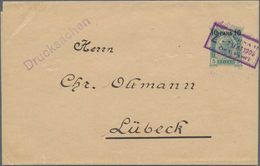 Österreichische Post In Der Levante: 1900, 10 Pa Auf 5 H Grün Ganzsachenstreifband Mit Violettem Rah - Eastern Austria