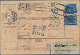 Österreichische Post In Der Levante: 1908, 1 Pia Dkl'blau A. Hellblau Und 20 Pia Dkl'blau A. Grau, M - Levante-Marken