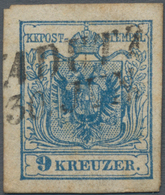 Österreich - Verwendung In Liechtenstein: 1854, 6 Kr. Blau Maschinenpapier Type III Mit L2 (V)ADUTZ, - Sonstige & Ohne Zuordnung