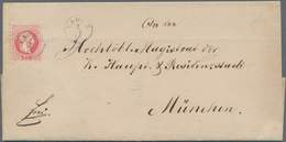 Österreich - Verwendung In Liechtenstein: 1871, 5 Kr. Rot Kaiserkopf Nach Rechts, Grober Druck, Type - Sonstige & Ohne Zuordnung