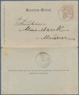 Österreich - Verwendung In Liechtenstein: 1896, Ganzsachen-Kartenbrief 5 Kr. Kaiserkopf Türbogenmust - Other & Unclassified