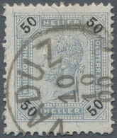 Österreich - Verwendung In Liechtenstein: 1899, 50 H. Kaiserkopf Nach Rechts Ohne Lack, Kab.stück, M - Otros & Sin Clasificación