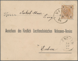 Österreich - Verwendung In Liechtenstein: 1904, 3 H. Kaiserkopf Gelbbraun Mit Lack Auf Todes-Anzeige - Sonstige & Ohne Zuordnung